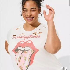 Distressed Rolling Stones Graphic Tee